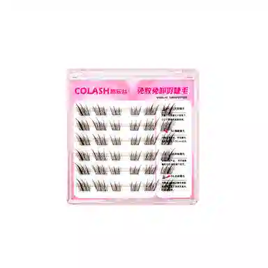 酷乐丝 免胶款黑棕苏妲己假睫毛 眼尾拉长款 狐系睫 仿真舒适 夸张效果 毛绒质感