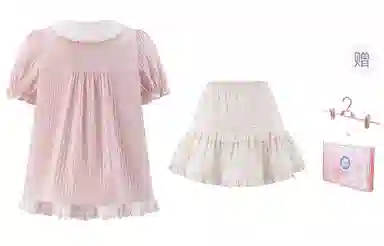 东鲸岁时记 高级感洋气短袖衬衫蛋糕小个子半身裙裙装套装 女款 礼盒装