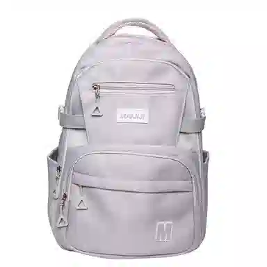 彤彤兔 纯色简约背包韩版 尼龙 双肩包 常规 女款 米白色/黑色/红色/卡其色/灰色