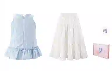 东鲸岁时记 气质度假独特绝美连衣裙裙装套装 女款 礼盒装 无袖衫+长裙 （含内衬）