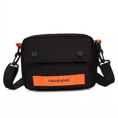 彤彤兔 日韩潮流简约可爱 尼龙 单肩斜挎包 男女同款情侣款 黑色/白色/浅灰/卡其