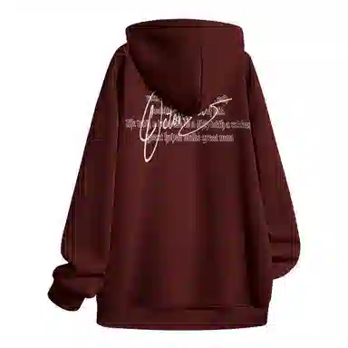 海底小纵队 美式高街重磅国潮简约字母复古基础款休闲时尚百搭学院风宽松卫衣 男女同款