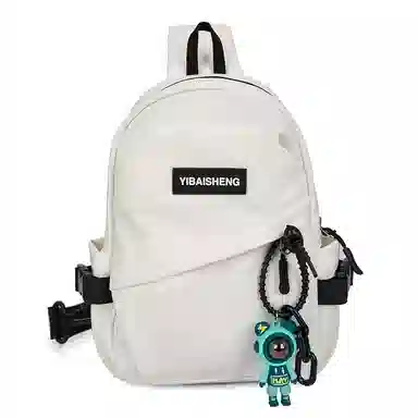 彤彤兔 简约撞色街头潮流运动 尼龙 胸包 女款 白色/灰紫蓝/黑色/黑白红