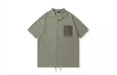 LAMLICKA Olive Green Short Sleeve Shirt