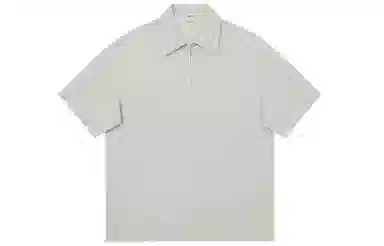 CHINISM Logo Embroidered Half-Zip Polo Shirt