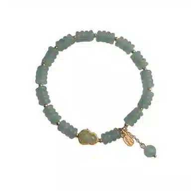 指尖瑰宝 开心就好 新中式国潮民族风 福禄双全 节节高升 财源不断 平步青云 时来运转天然 东陵玉 手串 男女同款情侣款