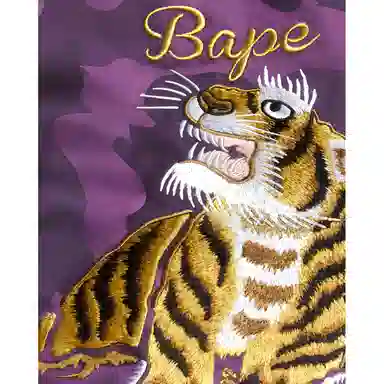 A BATHING APE BAPE Color Camo Padded China Jacket Purple