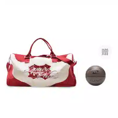 spare no pains Gym Bag Red White