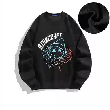 星际者 宽松休闲圆领卫衣 男女同款 加绒加厚可选