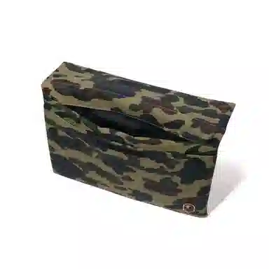 A BATHING APE 15-Inch Fabric Laptop Bag Green/Yellow