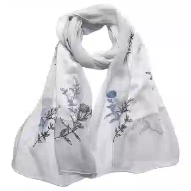 红豆 时尚长巾 百搭经典设计 桑蚕丝 丝巾 女款