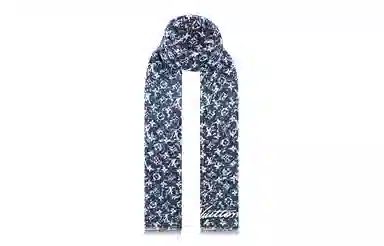 Louis Vuitton Monogram Scarf Deep Blue