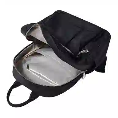 红蜻蜓 大容量休闲时尚 织物 双肩包 大号 男女同款情侣款 黑色