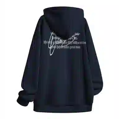 海底小纵队 美式高街重磅国潮简约字母复古基础款休闲时尚百搭学院风宽松卫衣 男女同款