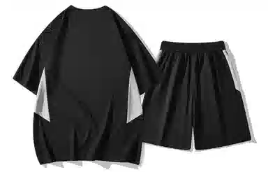 王者荣耀 鲁班七号星空梦想款 美式基础款立体印花宽松百搭舒适速干凉感圆领短袖垂感直筒五分抽绳短裤休闲运动套装 男女同款