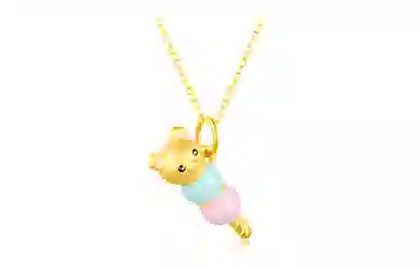 曼卡龙  幻彩糖葫芦 可爱造型时尚百搭 足金 黄金吊坠 女款