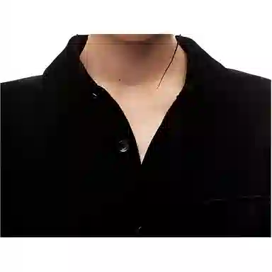 Alexander Wang FW23 Black Oversized Suede Button Shirt Jacket