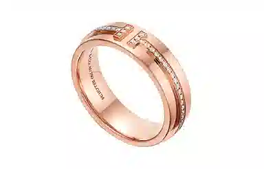 Tiffany & Co. T Series Diamond 18K Rose Gold Ring