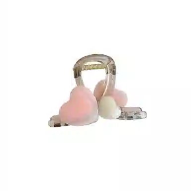 水中玉 韩系爱心抓夹高级感后脑勺半扎发卡夹子头饰 亚克力 发夹 女款