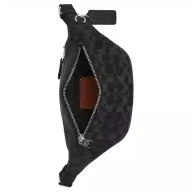 COACH Warren 29 Denim Waist Bag Black