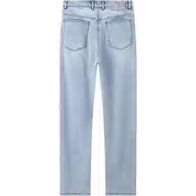 九牧王男裤专家 自在系列简约百搭高弹舒适纯色直筒休闲牛仔裤 男款 浅蓝色