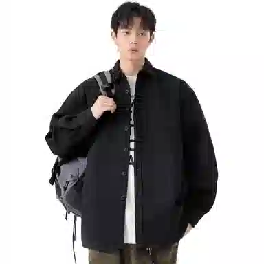 黑马漫画 日系简约百搭潮牌高级感长袖衬衫 男女同款