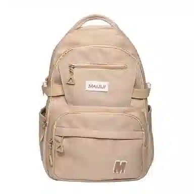 彤彤兔 纯色简约背包韩版 尼龙 双肩包 常规 女款 米白色/黑色/红色/卡其色/灰色