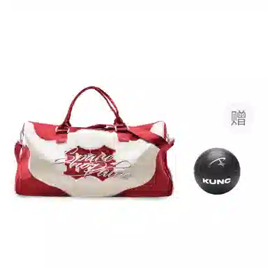 spare no pains Gym Bag Red White