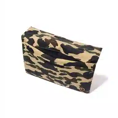 A BATHING APE 15-Inch Fabric Laptop Bag Green/Yellow