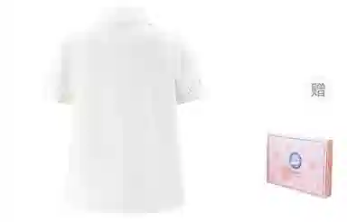 东鲸岁时记 设计感小众减龄洋气娃娃领短袖制服 女款 白色小芙蝶