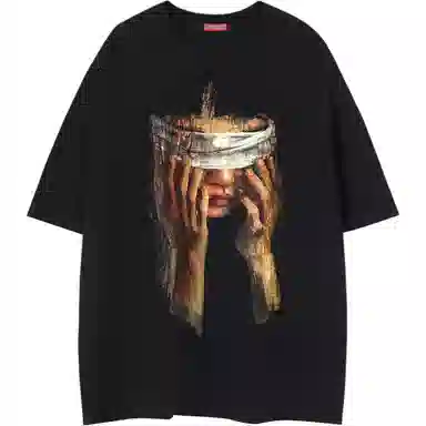 REXSHION Vintage Streetwear Painted T-Shirt