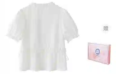 东鲸岁时记 减龄全棉法式独特绝美小上衣花边半身裙裙装套装 女款 礼盒装 白色