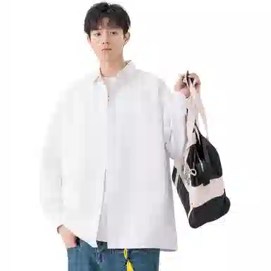 黑马漫画 日系简约百搭潮牌高级感长袖衬衫 男女同款