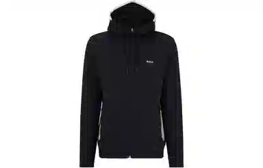 HUGO BOSS Cotton-Blend Zip-Up Hoodie With Hd Logo Print