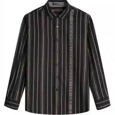 K-BOXING Black Striped Shirt