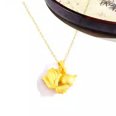 【一款两戴赠蛇宝宝吊坠】 迎百宝 九尾灵狐 好运  新中式国潮珐琅彩幸运转运狐狸项链 蛇年本命轻奢高级感精致可爱锁骨链 男女同款情侣款