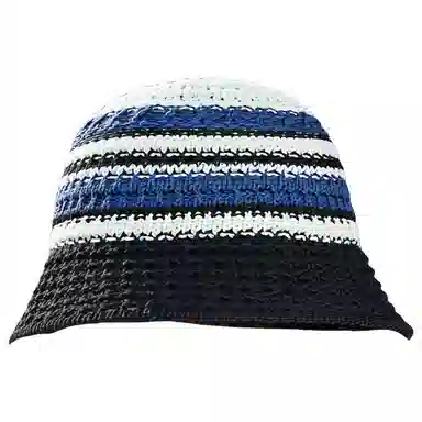 雅鹿 多彩夏日系列 创意撞色条纹针织帽多功能遮阳防晒海边度假拍照上镜 涤纶 渔夫帽 女款