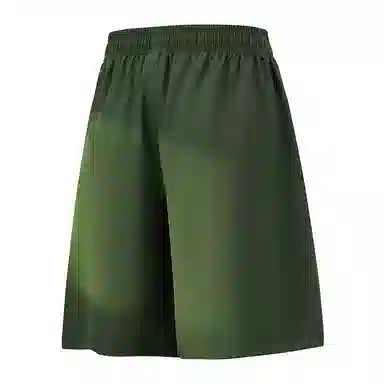 兰缪 美式复古纯色高街风基础款山系户外跑步骑行健身日常柔软通勤亲肤舒适透气运动裤系带宽松冰丝凉感速干五分裤休闲短裤 男女同款