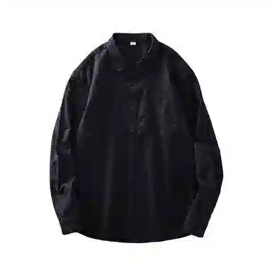 杜克恩 透气柔软亲肤纯色长袖衬衫 男女同款