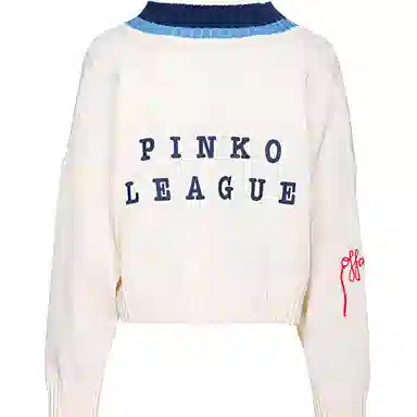 PINKO SS25 Letter Embroidered Hoodie Knit