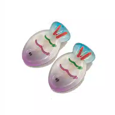 简应舒 彩色发烧鱼侧边夹刘海夹碎发小夹子日常小 亚克力 发夹 女款