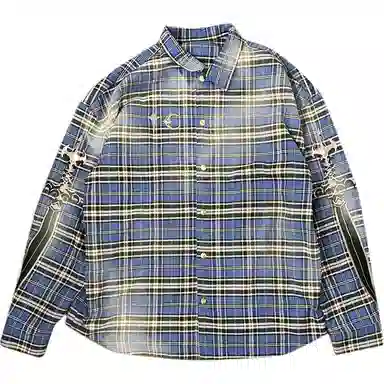 THUG CLUB Flannel Plaid Shirt