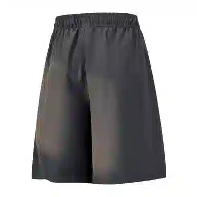 兰缪 美式复古纯色高街风基础款山系户外跑步骑行健身日常柔软通勤亲肤舒适透气运动裤系带宽松冰丝凉感速干五分裤休闲短裤 男女同款