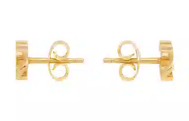 CELINE Triomphe Gourmette Gold Earrings