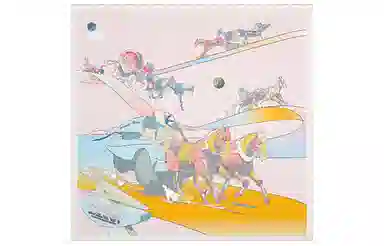 Hermes Space Horse 90cm Scarf Light Pink