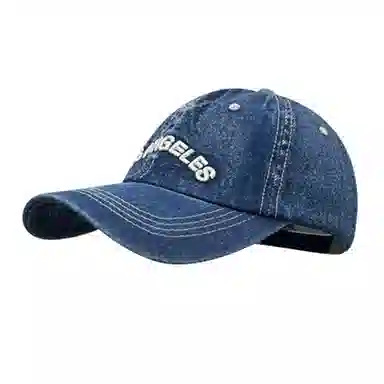 水洗做旧牛仔刺绣宽帽檐显脸小百搭大头围户外防晒遮阳帽 棉与涤纶 鸭舌帽 男女同款情侣款