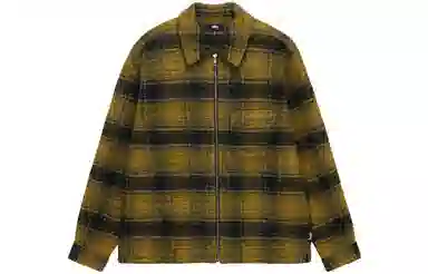 Stussy FW23 WOOL PLAID ZIP SHIRT