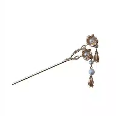 贯古今 民族风优雅金属高级感丸子头盘子铃兰花发饰头饰 合金 发簪 女款