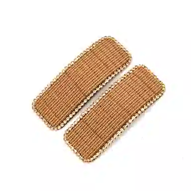 简应舒 方形千鸟格侧边刘海碎发 布艺 发夹 女款