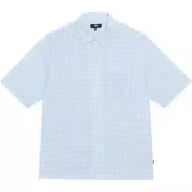 Stussy SS24 Boxy Flat Hem Shirt Crinkled